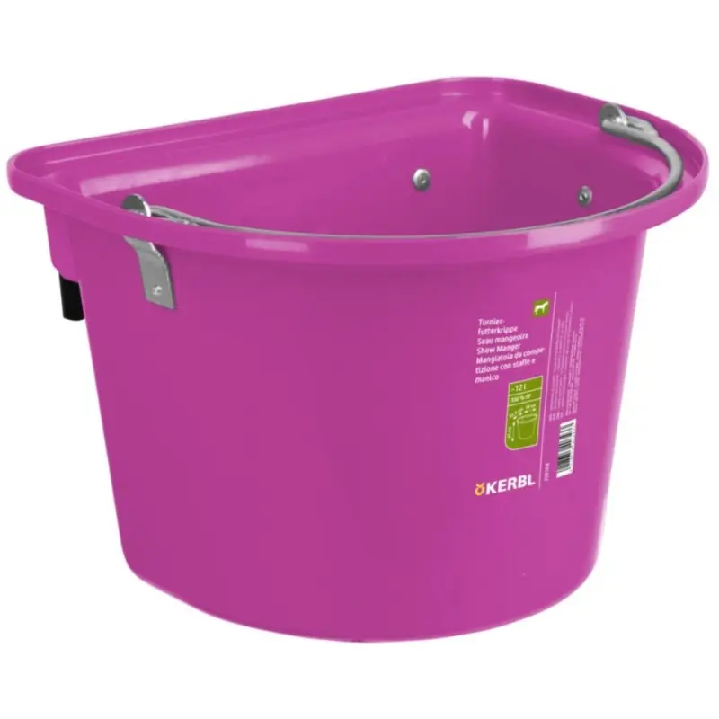 SEAU MANGEOIRE AMOVIBLE CROCHET + ANSE ROSE PINK – KERBL Meilleur Choix