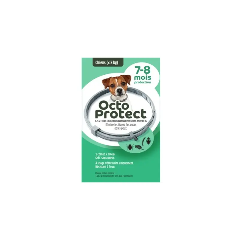 Expédition Rapide OCTOPROTECT COLLIER ANTIPARASITE PETIT CHIEN 38CM