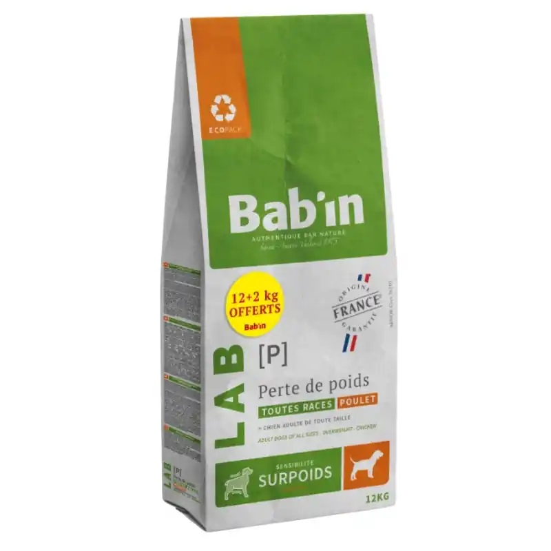 Soldes CROQUETTES LAB ADULTE PERTE DE POIDS 14 KG - BAB‘IN