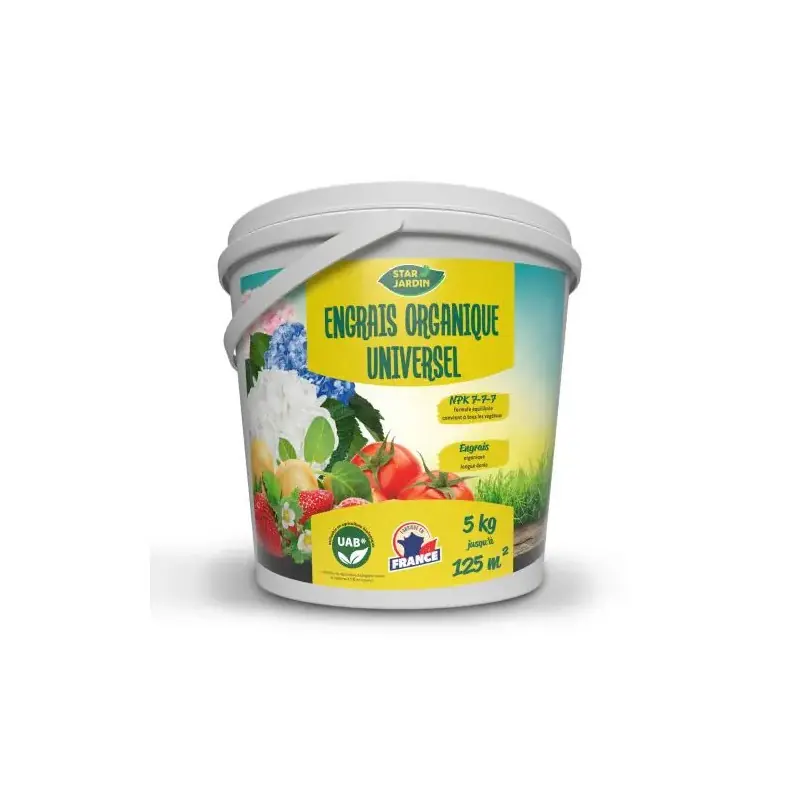 ENGRAIS ORGANIQUE UNIVERSEL 7-7-7 UAB 7KG – STAR JARDIN Commander Vite