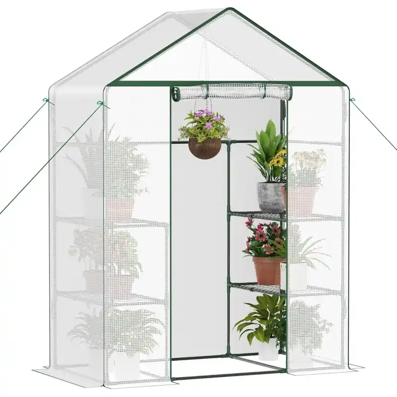 Satisfait Ou Remboursé SERRE DE JARDIN 143X73X195 BLANCHE