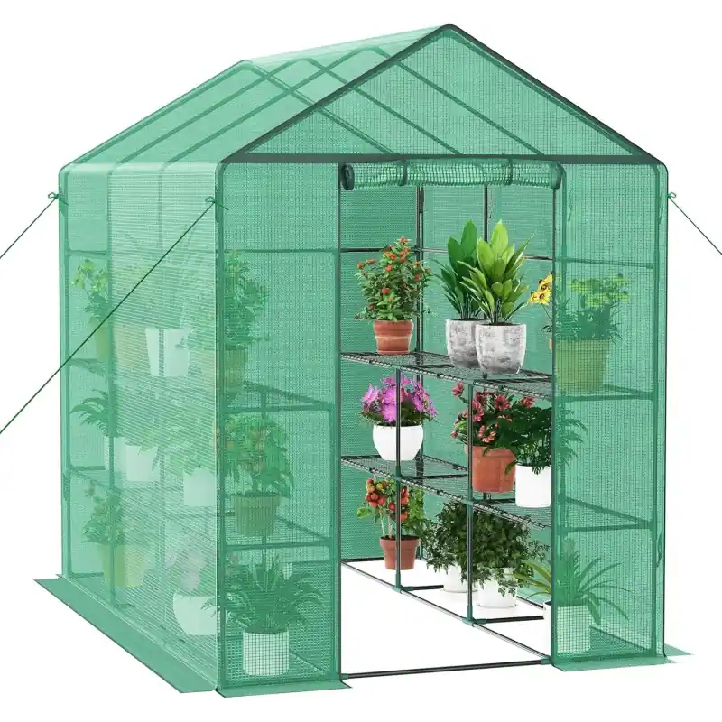 SERRE DE JARDIN 143X213X195 CM VERTE Offre Exclusive