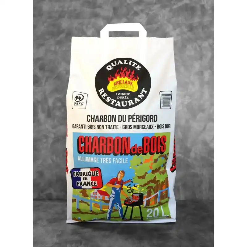 CHARBON DE BOIS QUALITE RESTAURANT 20L Offre Spéciale
