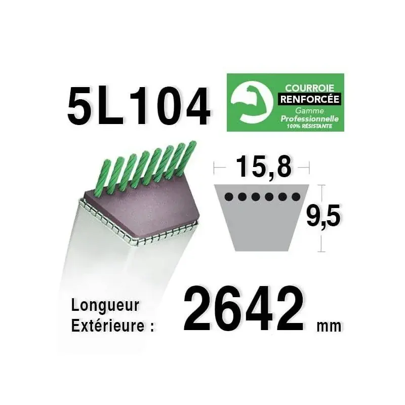Haute Qualité Courroie 5L1040 – 5L104