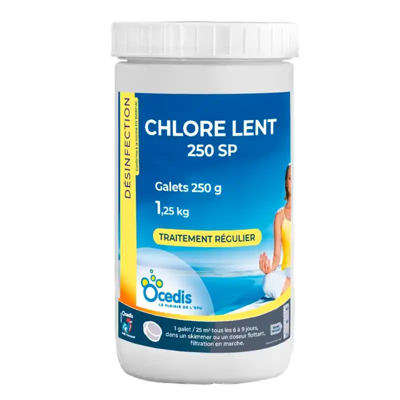 Achat Immédiat CHLORE LENT 250G 82% 1.25KG – OCEDIS