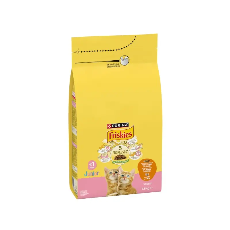 Dernier Modèle ALIMENT CHAT JUNIOR POULET DINDE LEGUMES 1.5KG – FRISKIES