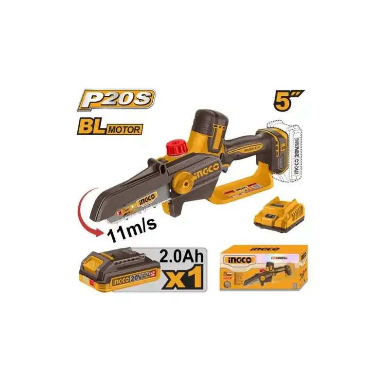 Offre Exclusive COFFRET SCIE ÉLAGAGE AUTOLUB BL 20V 1X2AH+C.2AH – INGCO