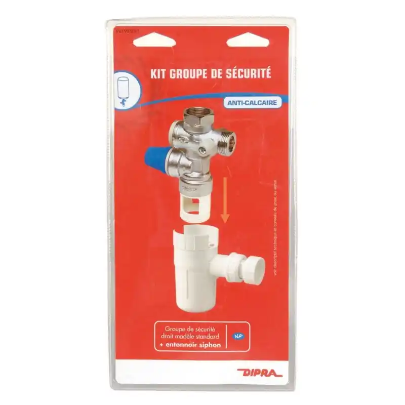 KIT GROUPE DE SÉCURITÉ ANTICALCAIRE + ENTONNOIR NF Expédié Aujourd&rsquo;hui