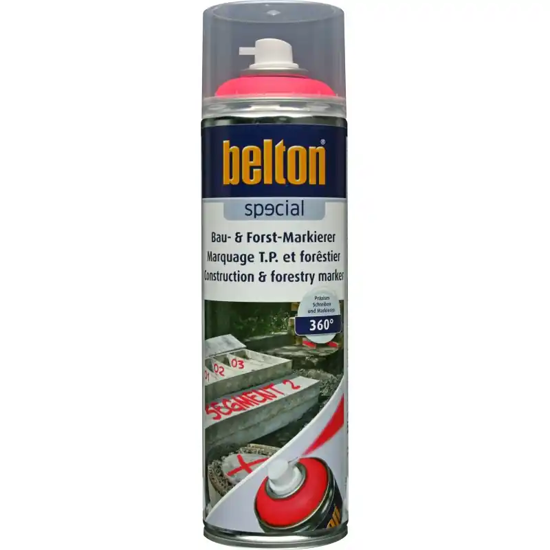 Traceur de chantier et peinture de marquage forestier – Couleur rouge – 400ml – BELTON Paiement Sécurisé
