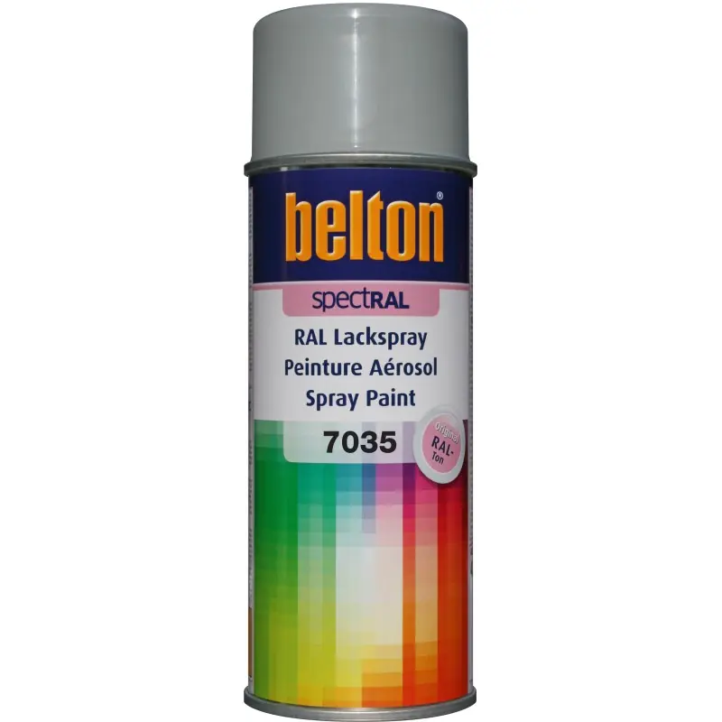 Bombe de peinture spectRAL – Couleur brillante 7035 gris clair – 400ml – BELTON Offre Exclusive