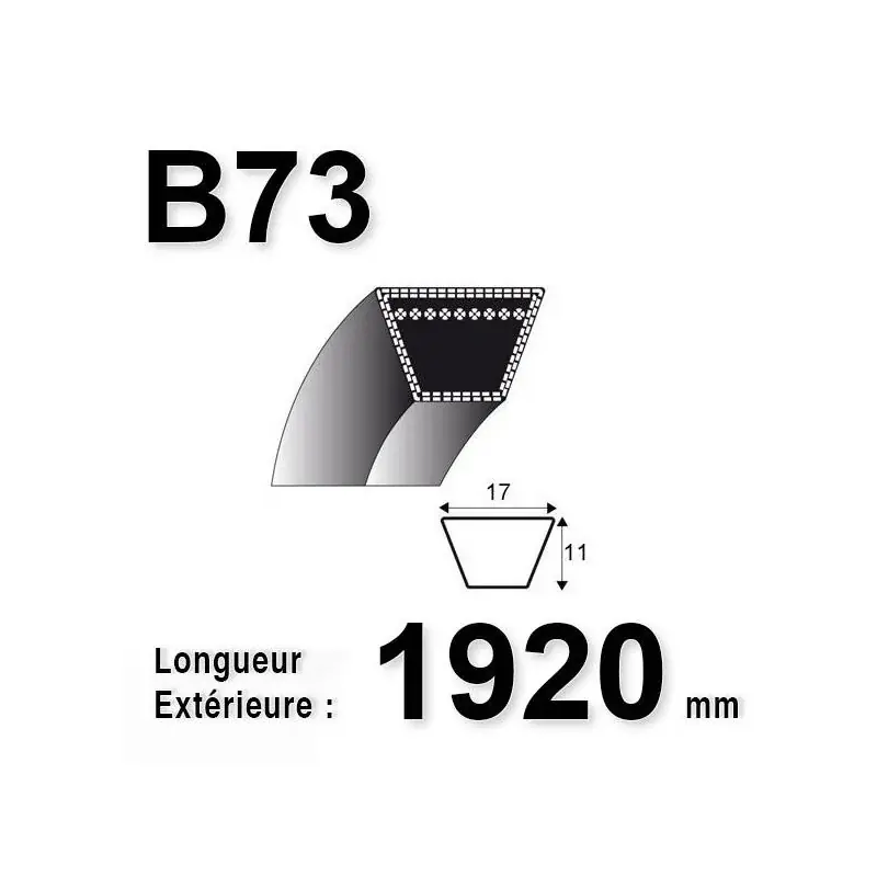 Affaire À Saisir COURROIE B73 – TRAPÉZOIDALE 17 MM X 1920 MM