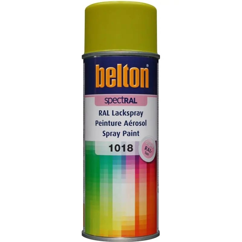 Bombe de peinture spectRAL – Couleur brillante 1018 jaune zinc – 400ml – BELTON Retour Gratuit