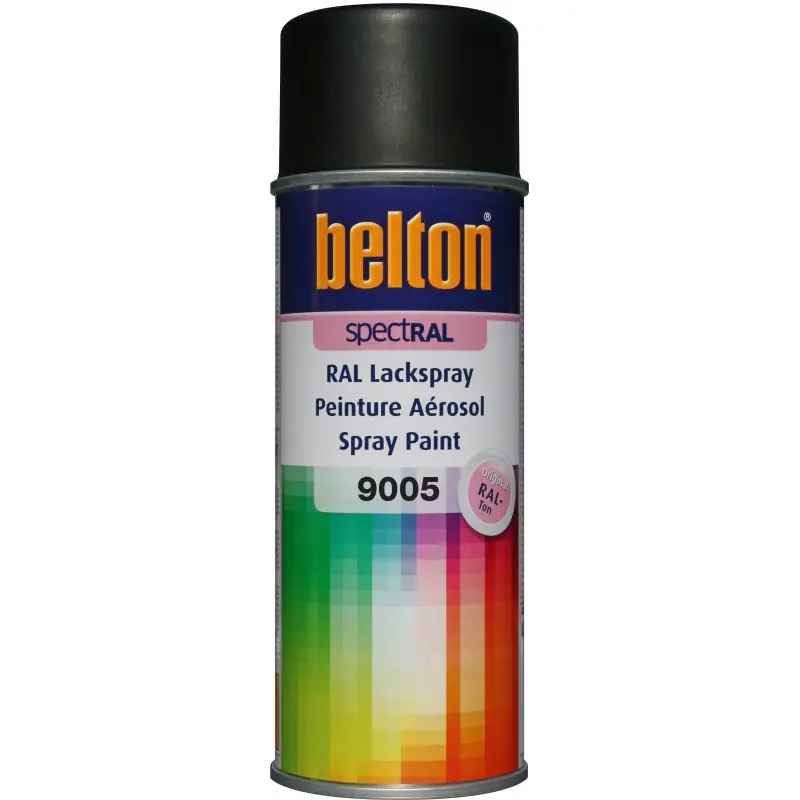 Bombe de peinture spectRAL – Couleur mat 9005 noir mat – 400ml – BELTON Quantité Limitée