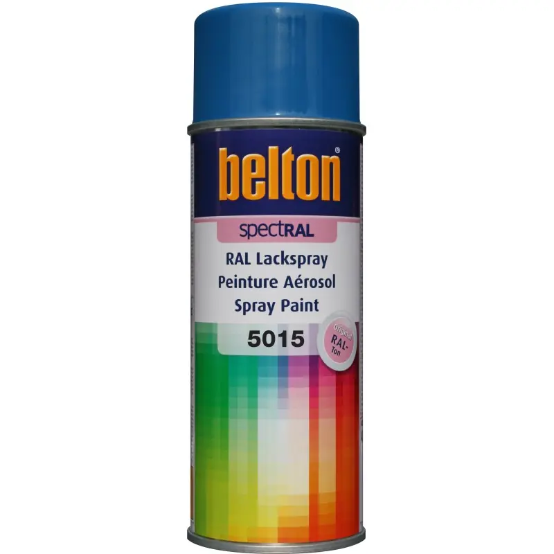 Prix Réduit Bombe de peinture spectRAL – Couleur brillante 5015 bleu ciel – 400ml – BELTON