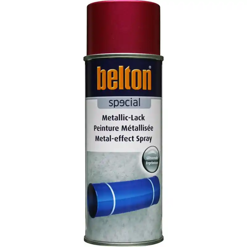 Retour Gratuit Bombe Peinture Effet Métal 400 ml – Couleur Rouge – 400ml – BELTON
