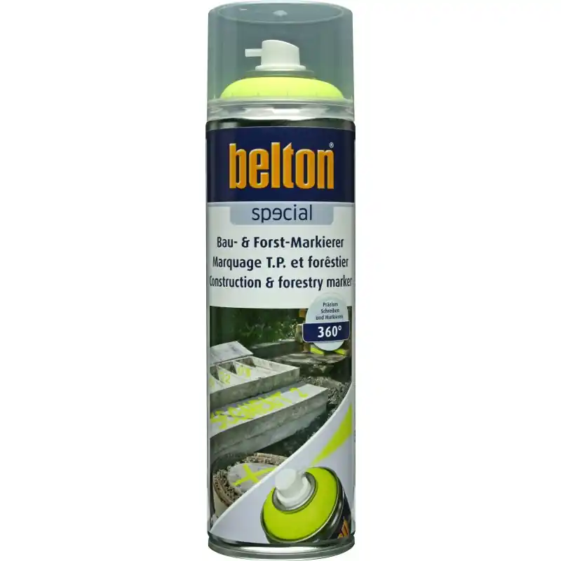 Promotion Saisonnière Traceur de chantier et peinture de marquage forestier – Couleur jaune néon – 400ml – BELTON