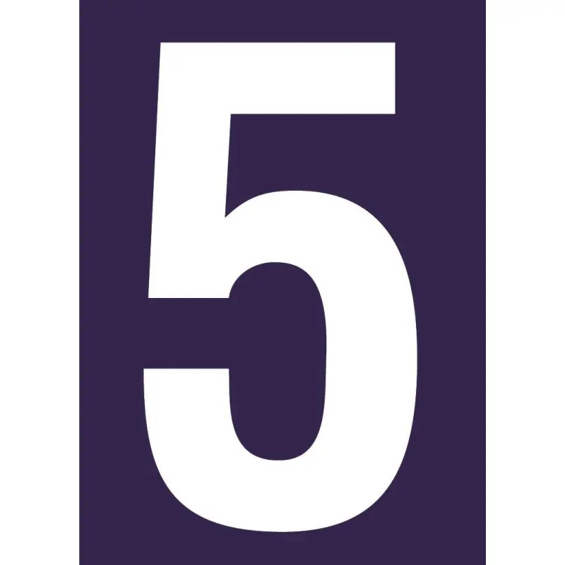 Achetez Aujourd&rsquo;hui SIGNALISATION ADHESIVE NUMERO DE RUE – N°5 – NOVAP