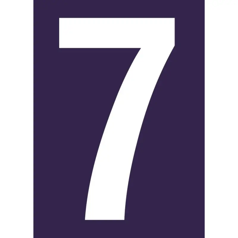 Promotion SIGNALISATION ADHESIVE NUMERO DE RUE – N°7 – NOVAP