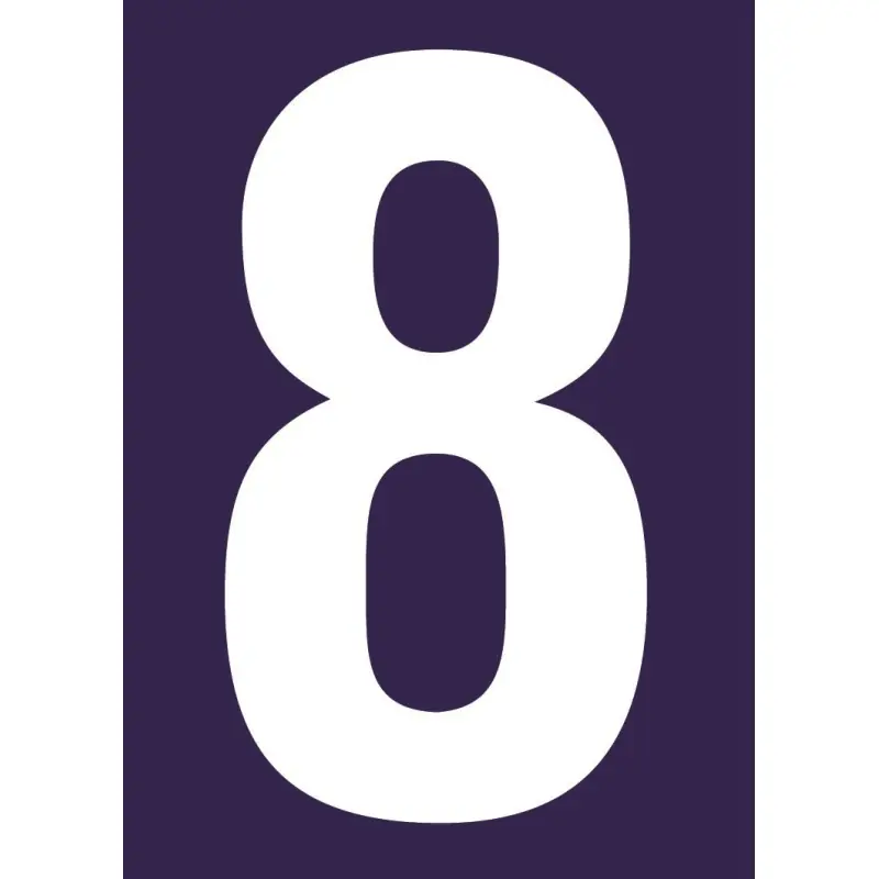 Petit Prix SIGNALISATION ADHESIVE NUMERO DE RUE – N°8 – NOVAP