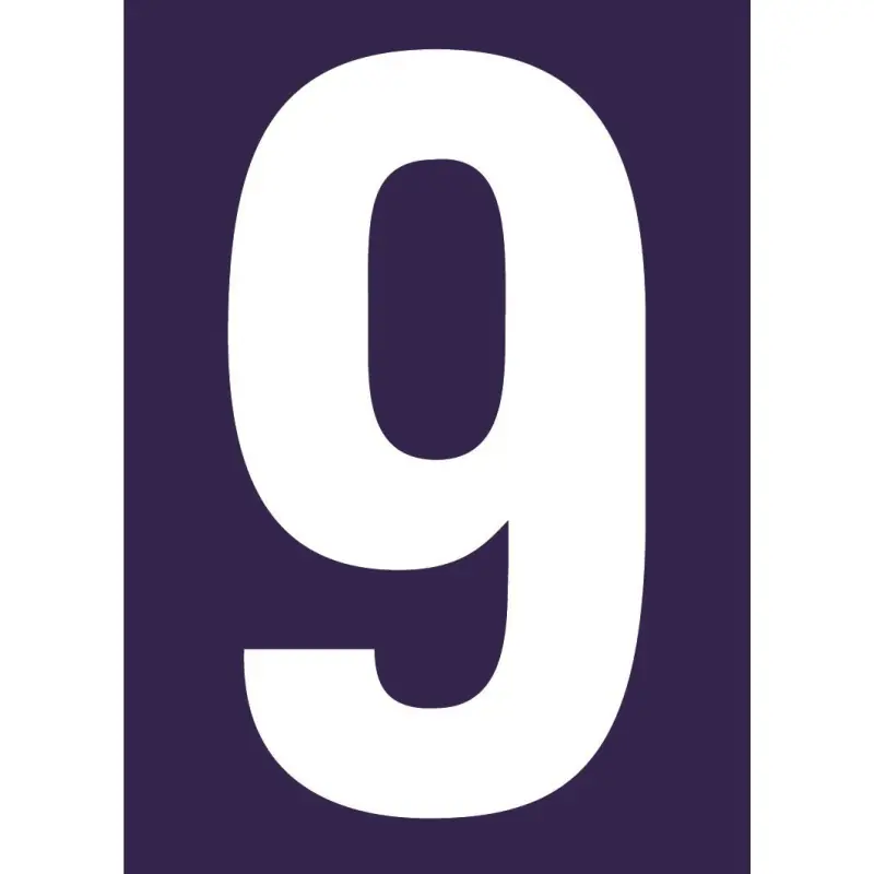 SIGNALISATION ADHESIVE NUMERO DE RUE – N°9 – NOVAP Offre Spéciale