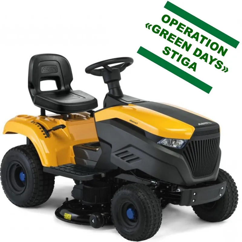 Promotion Saisonnière Pack Tondeuse autoportée à batterie Tornado 598E (batterie et chargeur inclus) Stiga