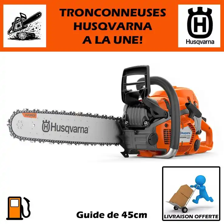 Remise Tronçonneuse 555 Guide de 45cm Husqvarna