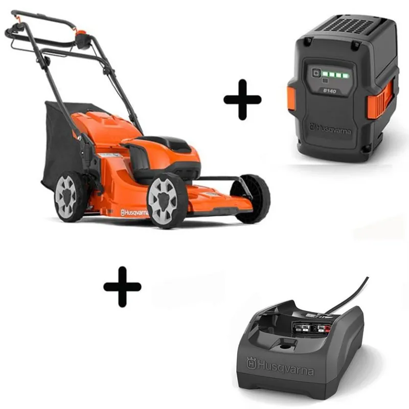 Offre Exclusive Pack tondeuse à batterie LC142iS + 1 Batterie 40-b140x + 1 Chargeur 40-C80 Husqvarna