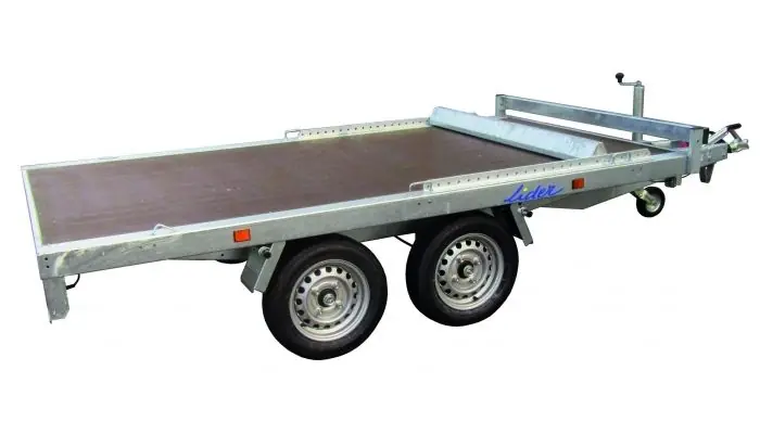 Promotion Remorque plateau 306×170 freinée 2essieux 41622 Lider