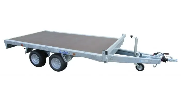 Remise Remorque plateau 306×170 freinée 2essieux PTAC 2700kg 34620 Lider
