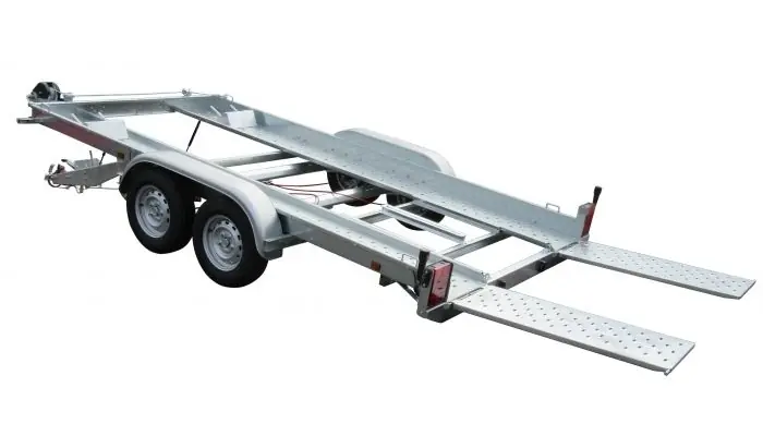 Remorque porte voiture (394x190x14) double essieux 39760 Lider Produit De Marque