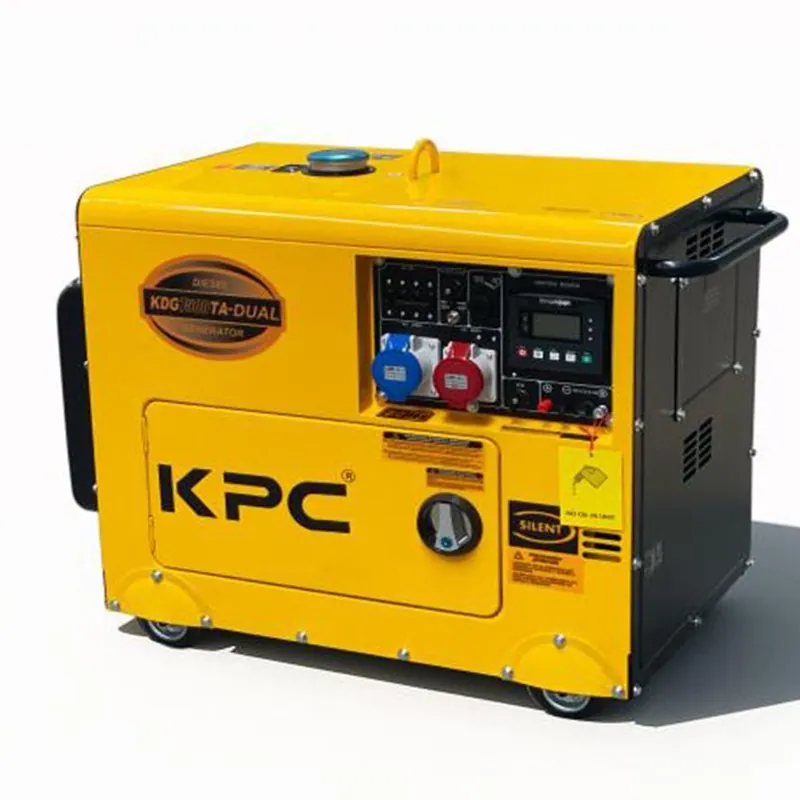 Top Vente Générateur Diesel KDG7500TA dual Insonorisé Monophasé/Triphasé KPC
