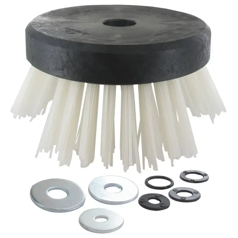Prix Promo Tête plastique brosse avec fils nylon injectés, diamètre 140mm UNIVERSEL