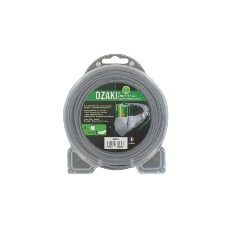 Meilleure Vente Coque fil nylon ondulé rond Diamètre 1,6mm OZAKI ENERGY LINE (15m)