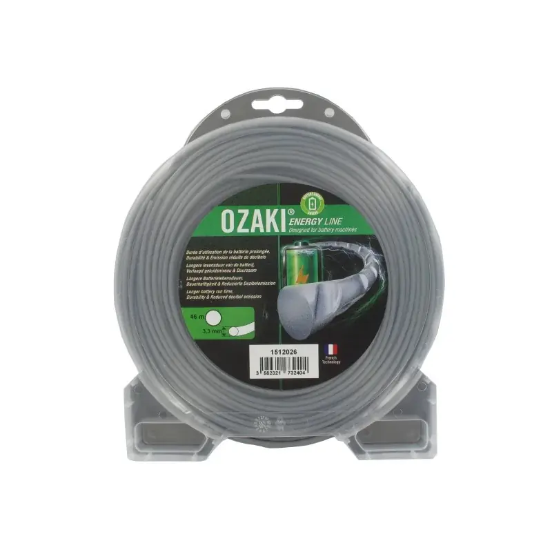 Prix Cassé Coque fil nylon ondulé rond Diamètre 3,3mm OZAKI ENERGY LINE (46m)