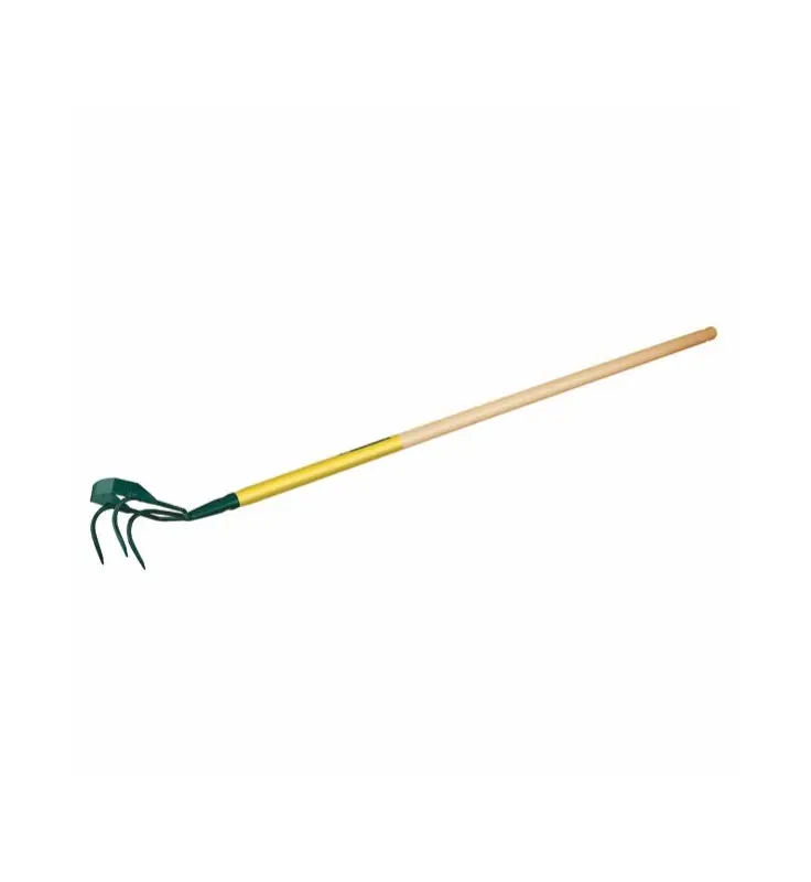 463201 – Griffe piocheuse 3 dents spatulées + grattoir (0,3kg) manche bois percé certifié PEFC 100% (150cm) Usine Directe