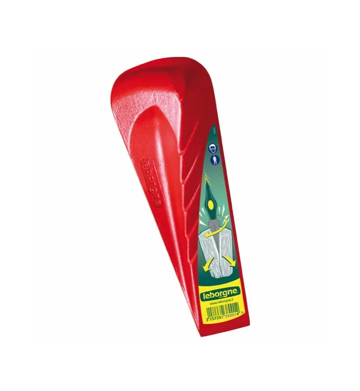 Nouvel Arrivage 238001 – Coin éclateur rouge (2,1kg) acier forgé trempé