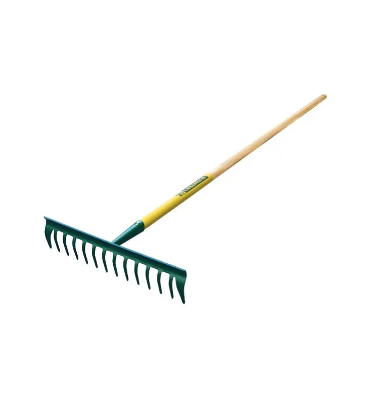 Prix Promo 375102 – Râteau 14 dents courbes duopro manche bois percé certifié PEFC 100% (150cm)